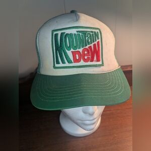 Mountain Dew Hat Rope Trucker Snapback Adjustable MeshbackCap Soda Pop Thrashed